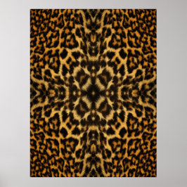 Kaleidoscope Leopard Fur Pattern poster