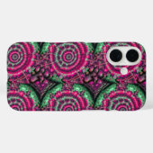 Kaleidoscope-magenta groen zwart Case-Mate iPhone case (Achterkant (horizontaal))
