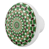 Kaléidoscope Mandala ceramic bouton en vert (Droite)