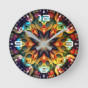 Kaleidoscope Mandala Flower Design-23091 Ronde Klok