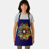 Kaleidoscope Mandala Flower Design-23091 Schort (Insitu)