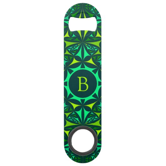 Kaleidoscope Monogramme Orné Vert Émeraude (Devant)