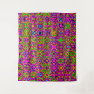 Kaleidoscope Néon | Tapisserie murale abstraite