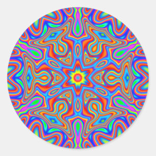 Kaleidoscope numérique Mandala, autocollants de co