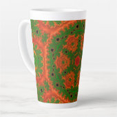 Kaleidoscope orange et vert Latte Mug (Angle gauche)