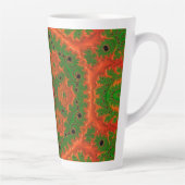 Kaleidoscope orange et vert Latte Mug (Droite)