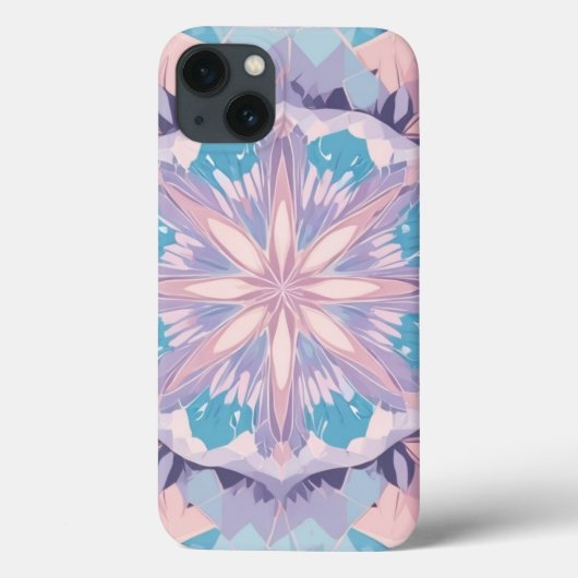 Kaleidoscope Pastel Kleuren iPhone Case (Achterkant)