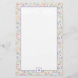 Kaleidoscope Patroon | Monogram Briefpapier