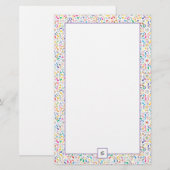 Kaleidoscope Patroon | Monogram Briefpapier (Voorkant / Achterkant)