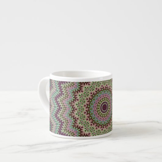 Kaleidoscope Pattern Espresso Mok (Voorkant links)