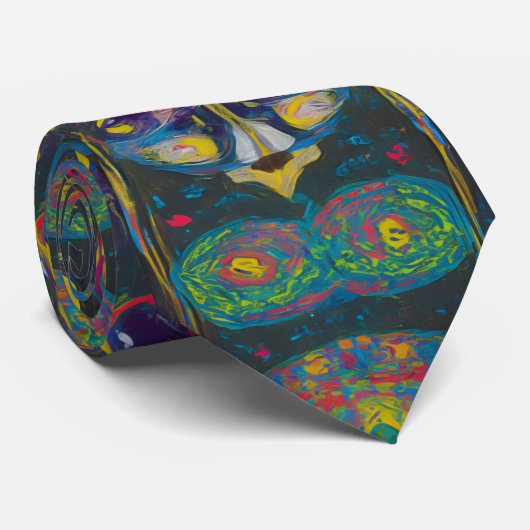 Kaleidoscope Pattern Tie Stropdas (Opgerold)