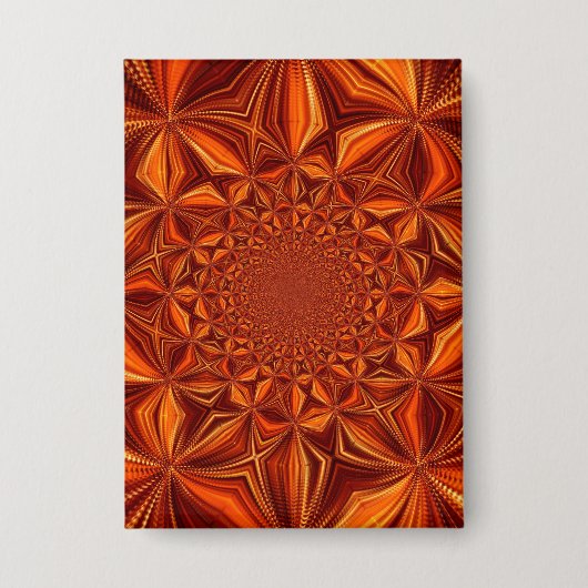Kaleidoscope Red Digital Art Pattern-67546 Button (Voorkant)