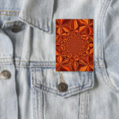 Kaleidoscope Red Digital Art Pattern-67546 Button (Insitu)