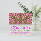 Kaleidoscope Star Birthday Party Uitnodiging (Staand voorkant)
