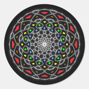 Kaleidoscope-stickers Ronde Sticker