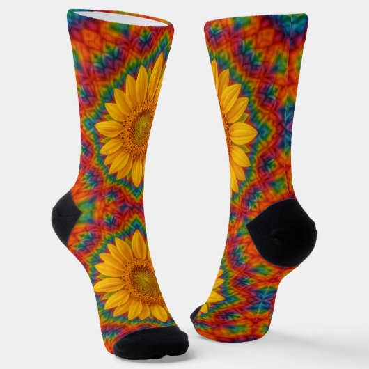 Kaleidoscope Sunflower Socks Sokken (Gebogen)