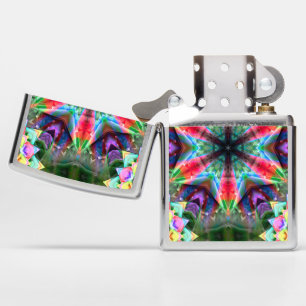Kaleidoscope verkleurde ster sunk in virtueel gebo