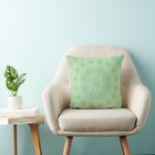 Kaleidoscope Vert Retro Abstrait oreiller à lancer (Chaise)