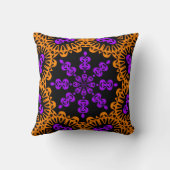 Kaleidoscope violet orange Abstrait oreiller à lan (Verso)
