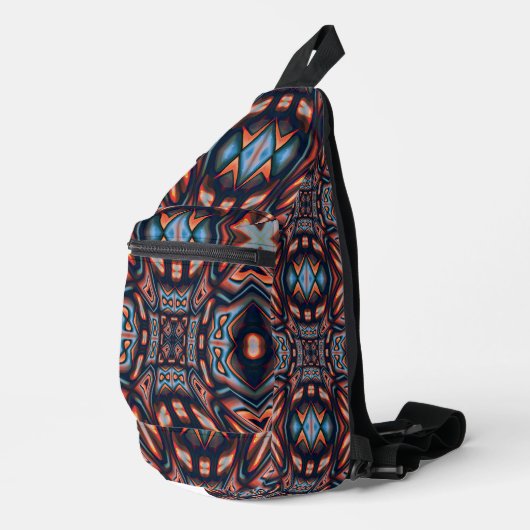 Kaleidoscope Visions Rustiek Sinaasappel 8 Sling B Sling Bag (Rechterhoek)