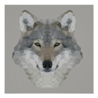 Kaleidoscope Wolf Perfect Poster