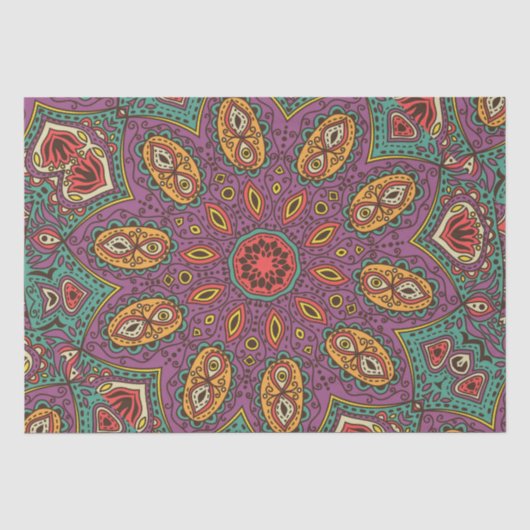 Kaleidoscope Yoga Pattern Tissuepapier (Voorkant)