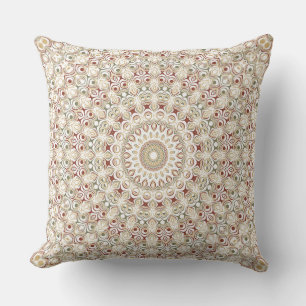 Kaleidoscopic Earthy Neutral Mandala Design Kussen