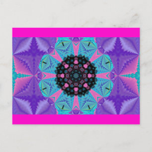 Kaleidoscopic Mandala Design Briefkaart.2 Briefkaart