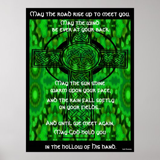 Kaleidoscopic Mandala - Irish Blessing 3 Poster (Voorkant)