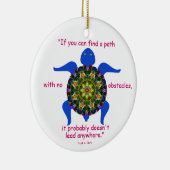 Kaleidoscopic Mandala Turtle Ornament.1 Keramisch Ornament (Rechts)