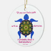 Kaleidoscopic Mandala Turtle Ornament.1 Keramisch Ornament (Links)