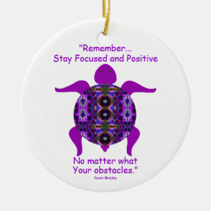 Kaleidoscopic Mandala Turtle Ornament.6 Keramisch Ornament