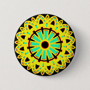 Kaleidoscopisch 110714(10) ronde button 5,7 cm