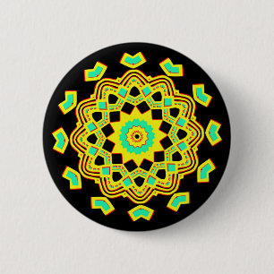 Kaleidoscopisch 110714(2) ronde button 5,7 cm