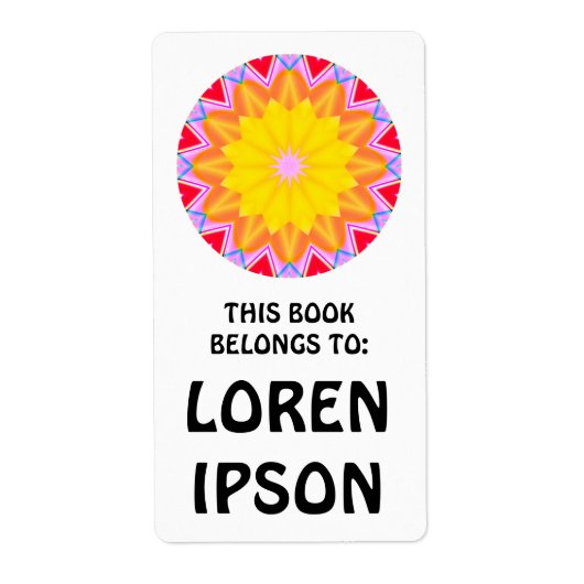 Kaleidoscopisch - Boek Bord Etiket (Voorkant)