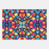 Kaleidoscopisch inpakpapier - kleurrijke patronen (Voorkant 2)