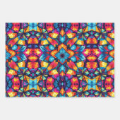 Kaleidoscopisch inpakpapier - kleurrijke patronen (Voorkant)