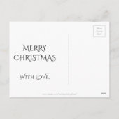 Kaleidoscopisch langwerpig ontwerp rood zwart-wit feestdagenkaart (Achterkant)