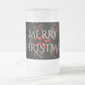 Kaleidoscopisch langwerpig ontwerp rood zwart-wit matglas bierpul (Center)