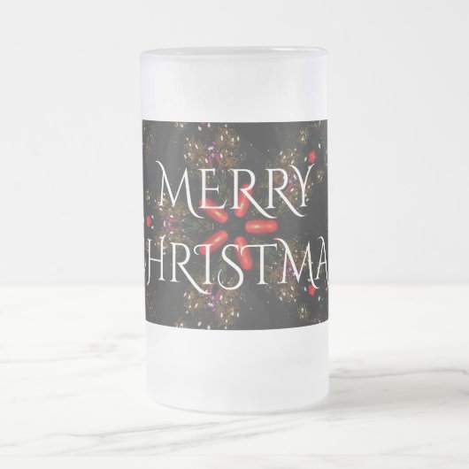 Kaleidoscopisch langwerpig ontwerp rood zwart-wit matglas bierpul (Center)