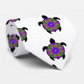 Kaleidoscopisch Mandala Turtle Design Stropdas (Opgerold)