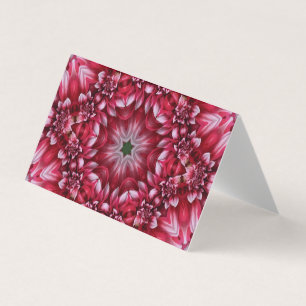 Kaleidoscopische Crimson Dahlia Blank Wenskaart Kaart