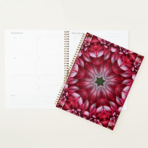 Kaleidoscopische Crimson Dahlia Planner
