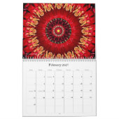 Kaleidoscopische fractals, een kalender 2026 (Feb 2027)