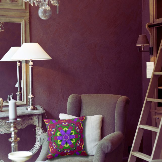 Kaleidoscopische harten - Harten schilderen caleid Kussen (Creator heeft geüpload)