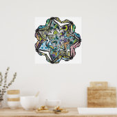 KALEIDOSCOPISCHE STROOM POSTER (Keuken)