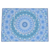 Kaleidoscopische zomercirkel mozaïekdruk blauwe co groot cadeauzakje (Voorkant)