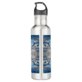 Kaleidoskopisch abstrakt bunt bohemien mandala waterfles (Achterkant)