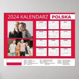 Kalendarz z własnymi zdjęciami 2024 Polen   Poster