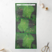 Kalender カርድ gelukkig nieuwjaar Amhaars Drieluik Wenskaart (Binnen)